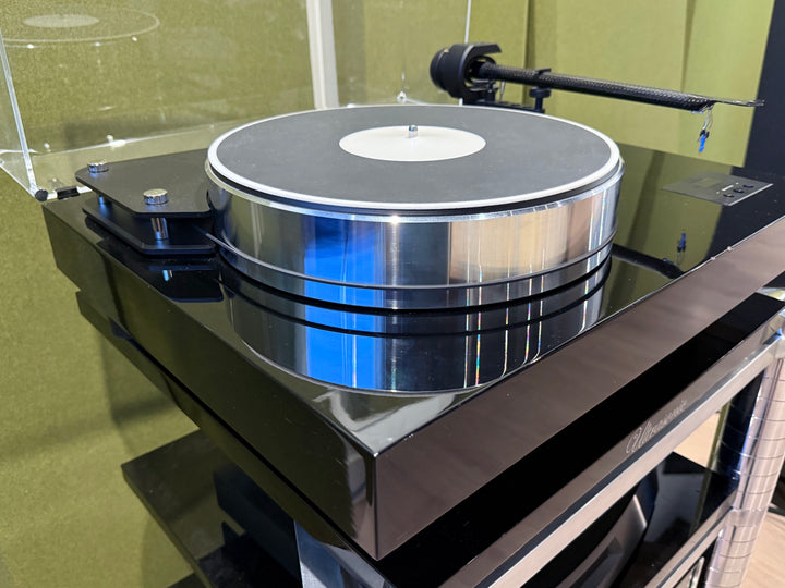 Pro-Ject X-Tension-12 Turntable Vinyl Record Player with Acrylic Cover & Evolution Tonearm in Piano Black Gloss GOOD