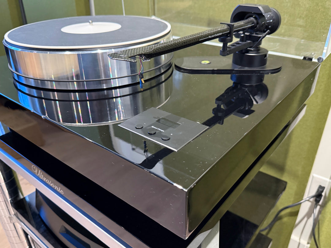 Pro-Ject X-Tension-12 Turntable Vinyl Record Player with Acrylic Cover & Evolution Tonearm in Piano Black Gloss GOOD