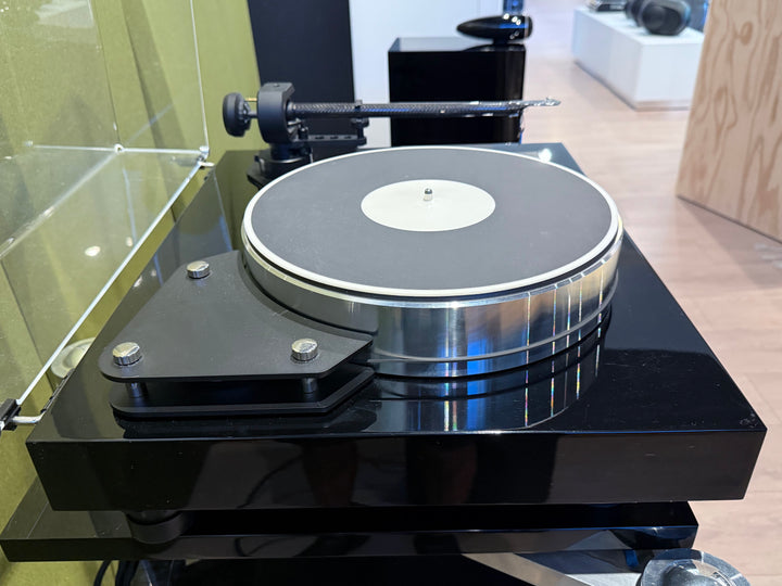 Pro-Ject X-Tension-12 Turntable Vinyl Record Player with Acrylic Cover & Evolution Tonearm in Piano Black Gloss GOOD