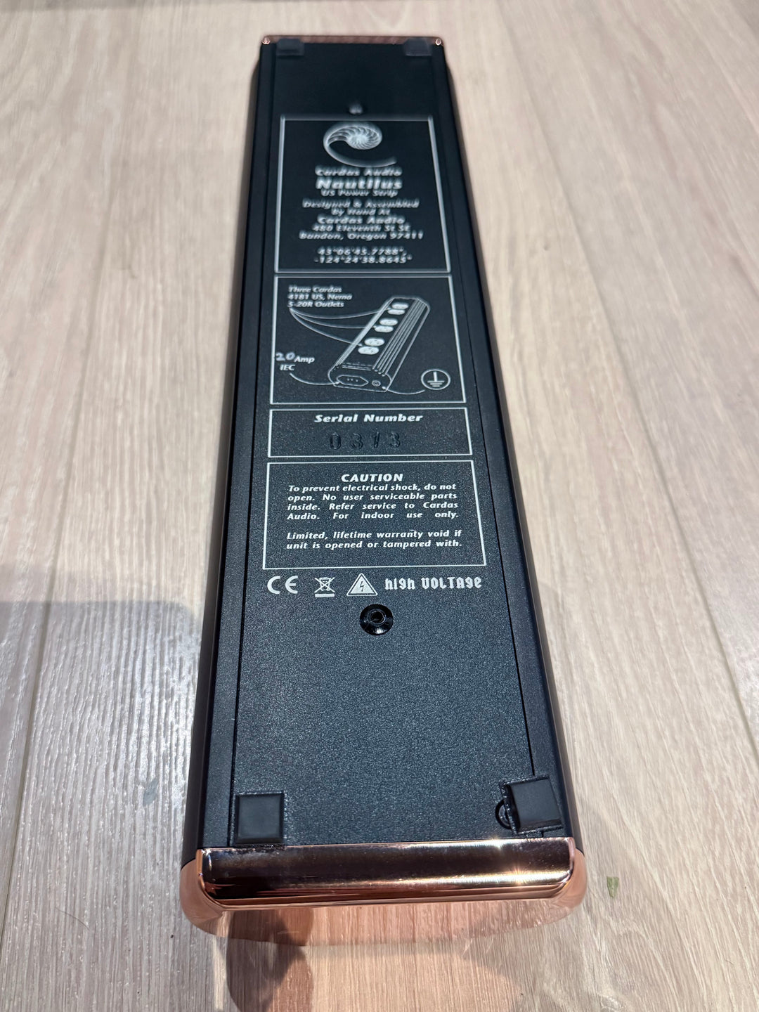 Cardas Audio Nautilus US 110V 20 Amp Power Strip EXCELLENT