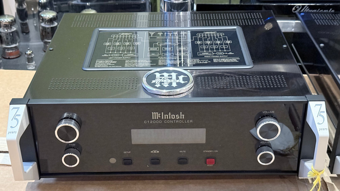 McIntosh C12000 75th Anniversary Edition Preamplifier & Controller with Box, Remote, Manual MINT