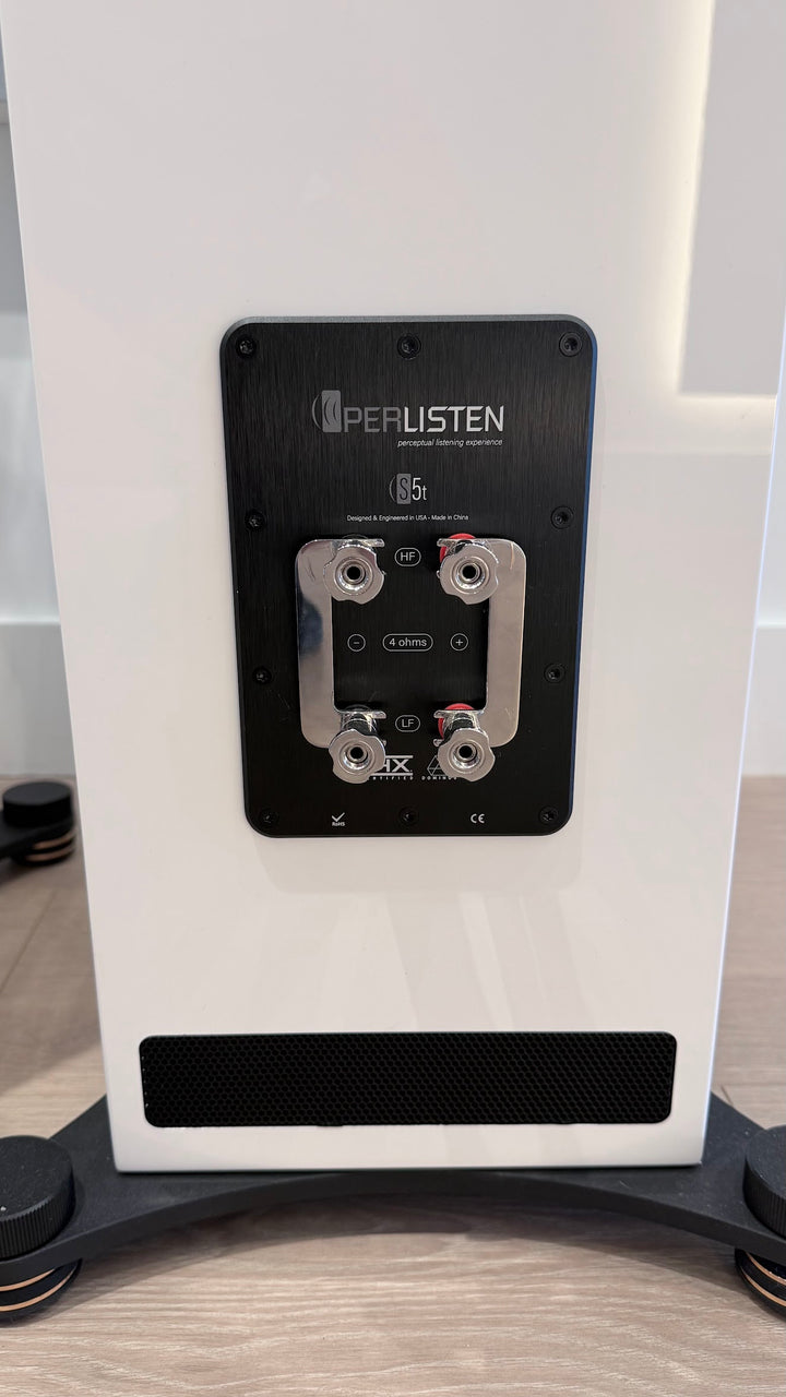 Perlisten S5T Tower Speakers in White MINT