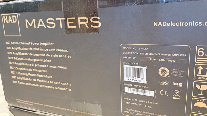 NAD Masters M27 7-Channel Surround Power Amplifier in Black & Silver SN347 EXCELLENT
