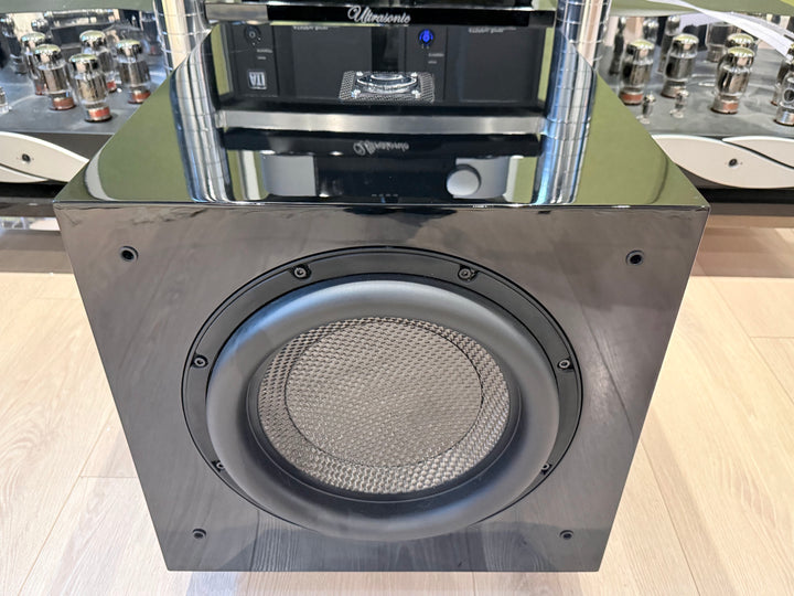 REL Acoustics Carbon Special Subwoofer in Gloss Black w Box & Accessories Serial 4002 EXCELLENT