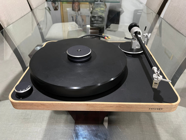 Clearaudio Concept Wood Turntable Record Player w Satisfy Tonearm & Concept V2 MM Cartridge EXCELLENT