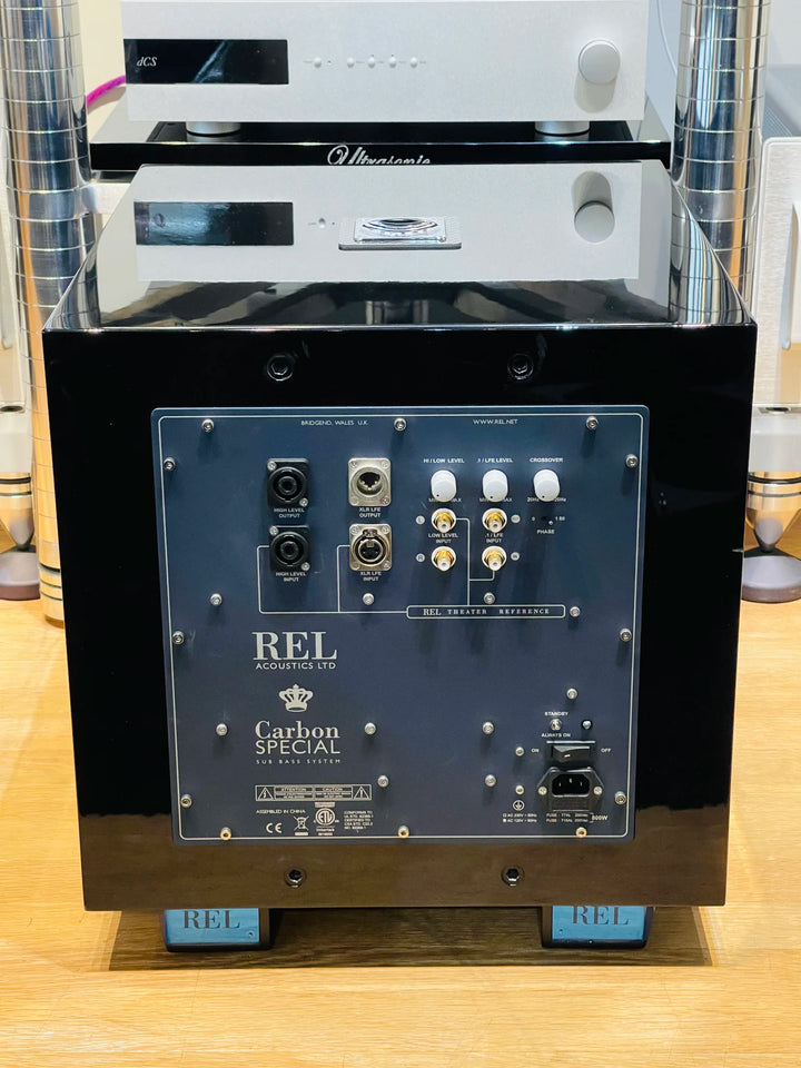 REL Acoustics Carbon Special Subwoofer in Gloss Black, 1 Owner Trade-In, 6 Available