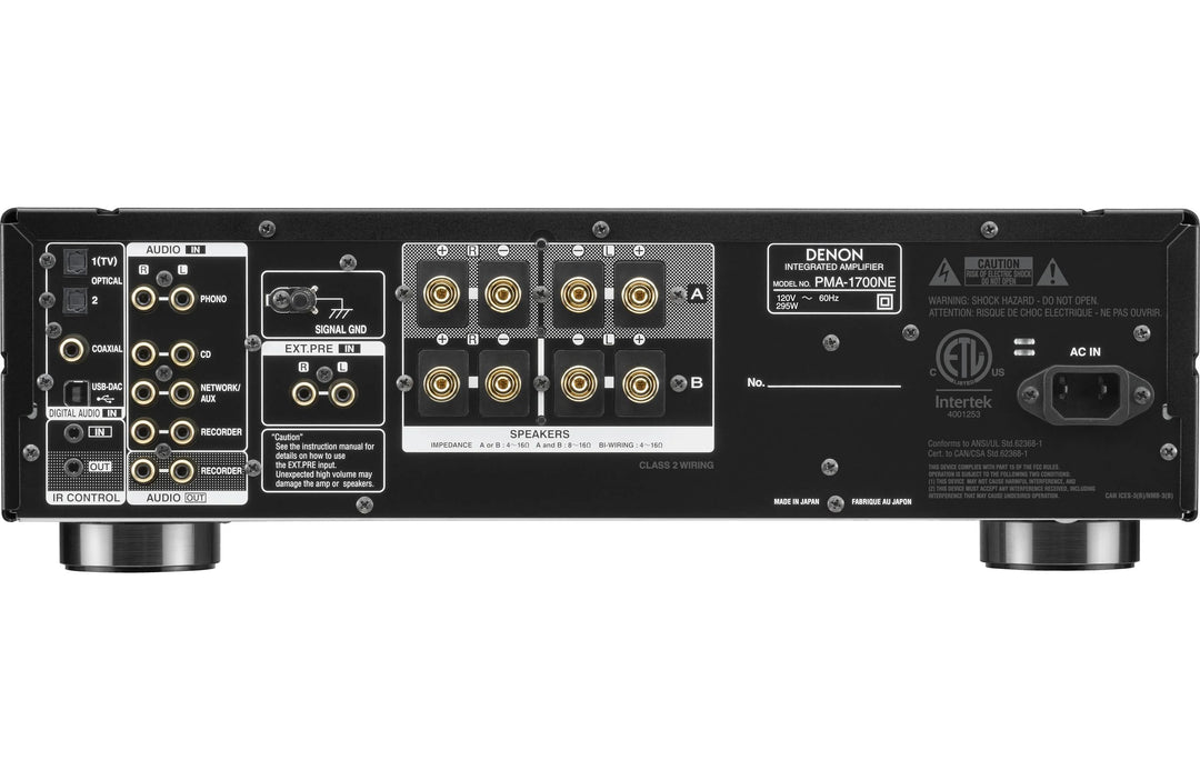 Denon PMA-1700NE Stereo Integrated Amplifier w DAC and Phono Preamplifier in Black NEW