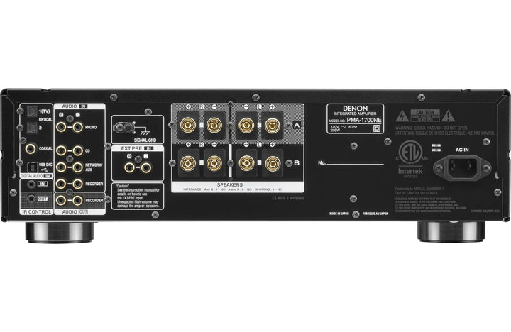 Denon PMA-1700NE Stereo Integrated Amplifier w DAC and Phono Preamplifier in Black NEW