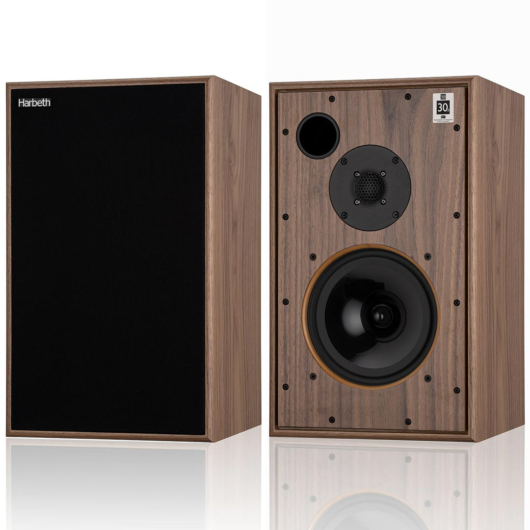 Harbeth M30.2 XD Bookshelf Speakers Pair in Walnut NEW